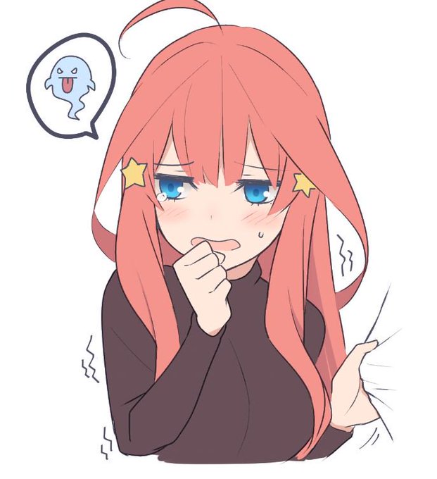不踏さんがTwitterに投稿した中野五月(五等分の花嫁)のイラスト。