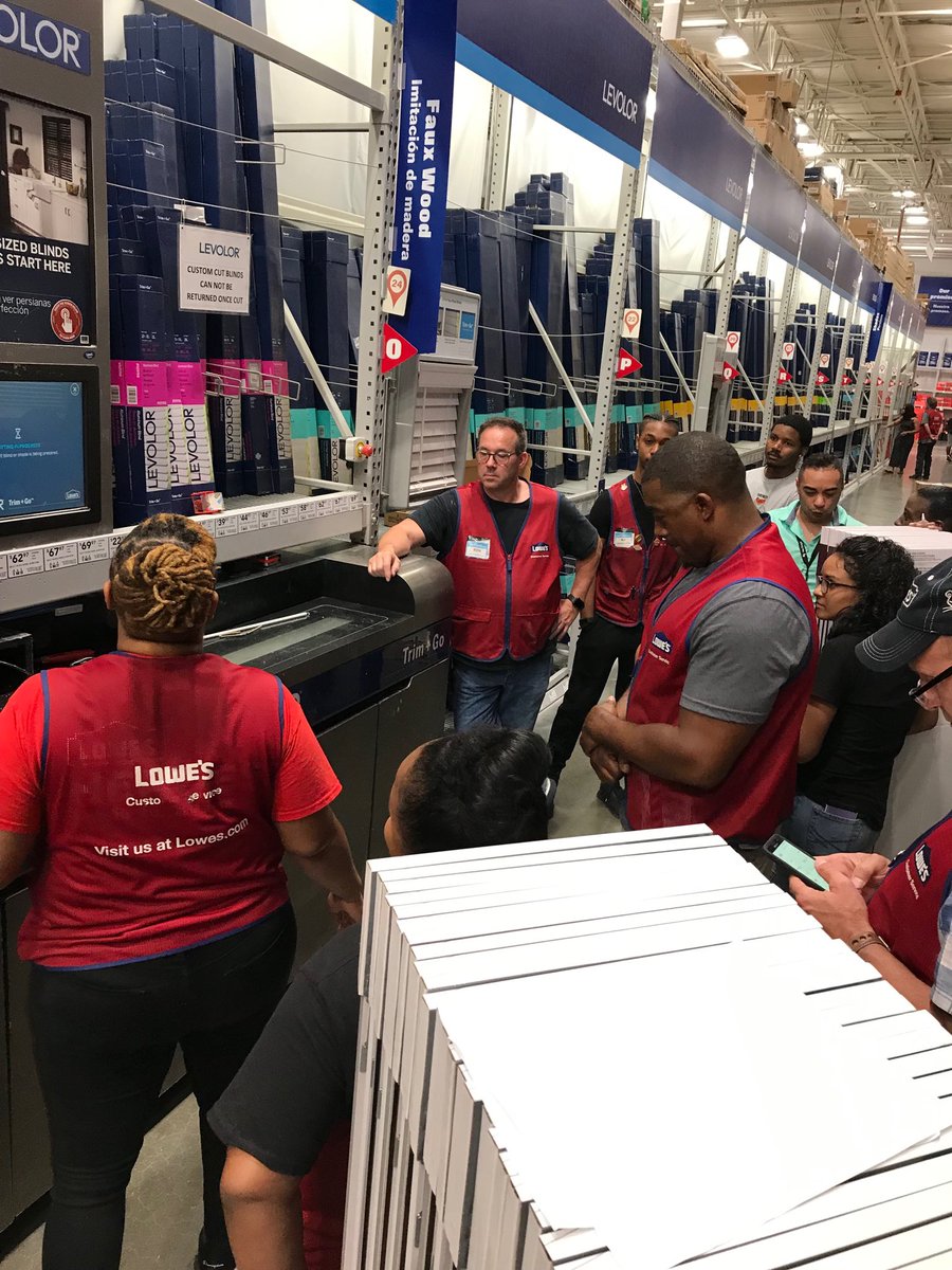 BMTHE1's tweet photo. Specialty Spotlight in Union, learning how to cut blinds!
#Lowes#union1939#specialty spotlight  ⁦@church1230md⁩ ⁦@HahnDianne⁩ https://t.co/boArG1noVF