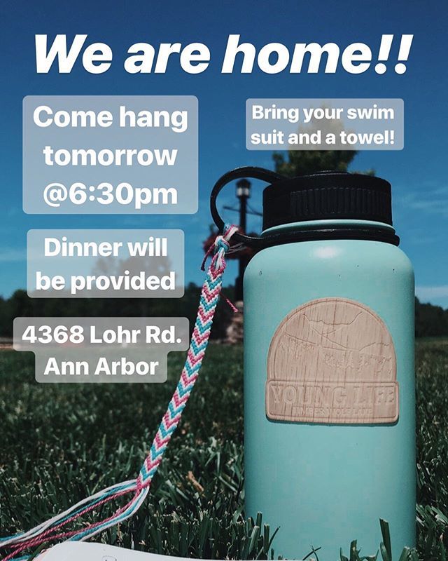 HuronYoungLife's tweet photo. Friends!! We are officially home from summer camp. Come hang out with us tomorrow, we have some fun stuff planned🤪 even if you didn’t go to camp!!! We welcome everyone!! https://t.co/KbFrsLrT5w