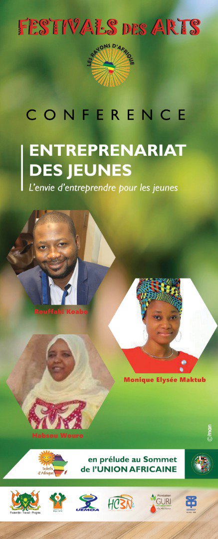AgenceIman's tweet photo. Le #festival des #arts Les #rayonsdafrique continue,  prochaine #conference ce mercredi 26 juin à #soleildafrique avec les conférenciers :  @rouffahi @HabsouC @NiquaIn et comme modérateur : @Togbeh .
Le thème est : l'#entrepreneuriat des #jeunes .
@RayonsN https://t.co/OE1od4ciAN