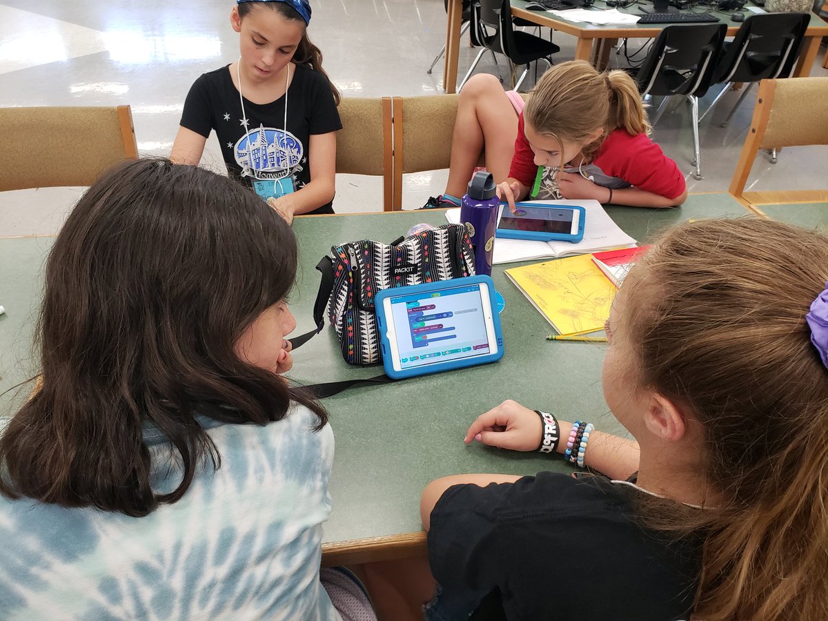 PippTina's tweet photo. Spheros were rocking and rolling today at Deer Park, ESSP 5. Coding, bowling, creating games and choosing missions kept us busy. @Gifted_HCPS @SpheroEdu  #TechTuesday #HCPSTeach
#GirlsWhoCode
#coding #ESSP5 https://t.co/B4JGEfuQuF