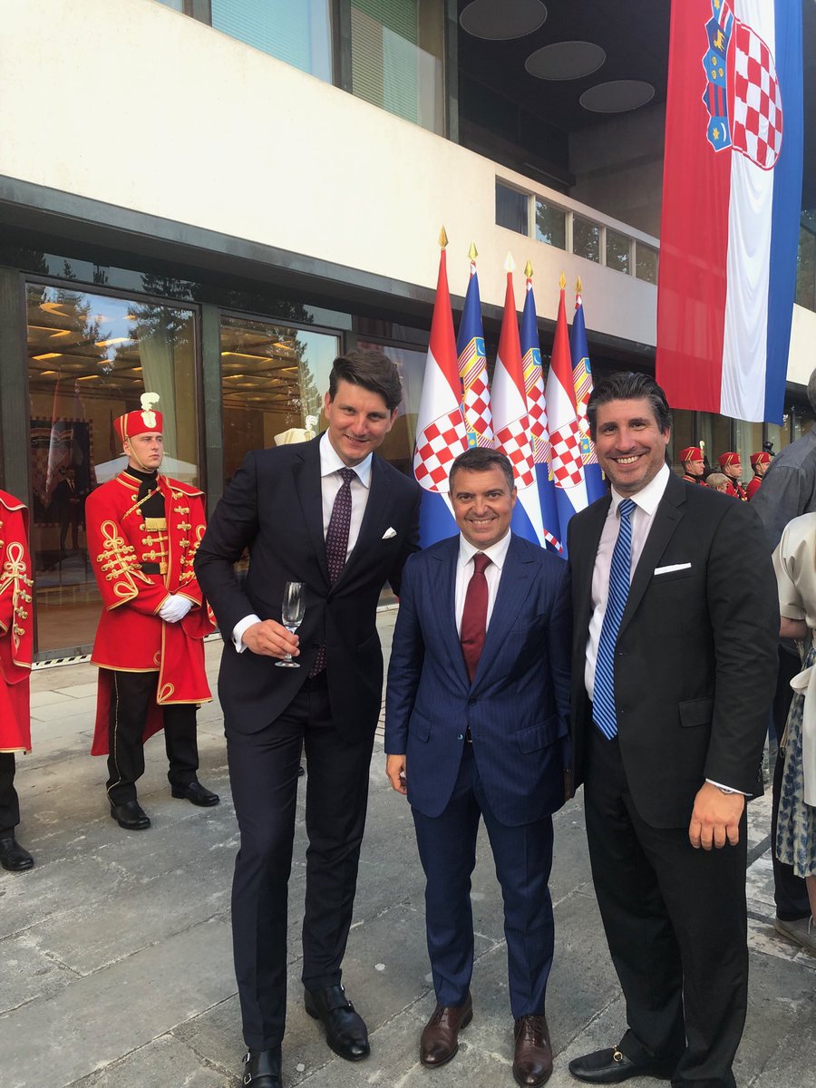 natkovlahovic's tweet photo. Celebrating the Statehood day at the president’s palace today in Zagreb https://t.co/SXxPnCAjWF