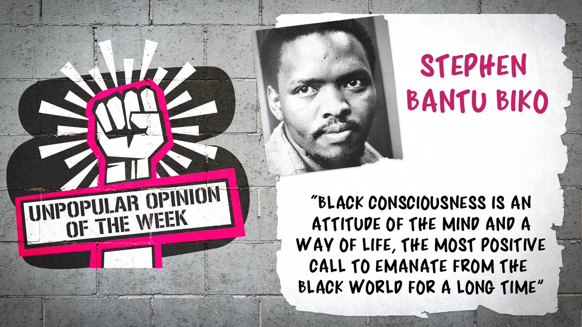 _UnpopularShow's tweet photo. Today, we recognize South African anti-apartheid activist Steve Biko, who encouraged a mindset shift, promoting the idea that black is beautiful and that Black people should view themselves as human beings. 

Listen Now: https://t.co/ikeLW3IMN1 https://t.co/boGAuqu9J3