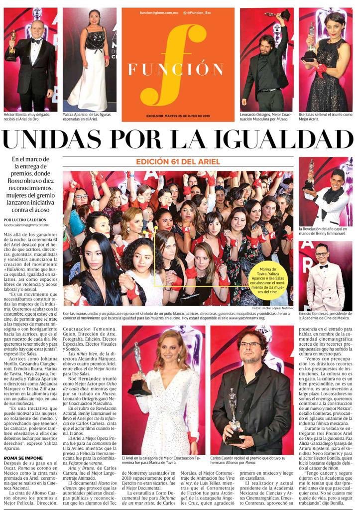 PinPoint_Com's tweet photo. #PinPointNoticias
En el marco de la entrega del #Ariel2019, mujeres del gremio lanzaron iniciativa contra el acoso, #YaEsHora entre ellas @casciangherotti @johannamurillo @sophiealexkatz @gadelagarza @aerenlund 🙌🏼 vía @Funcion_Exc
#PinPoint #AlfombraAzul #GrandesTalentos https://t.co/xH4hV5ZLXR