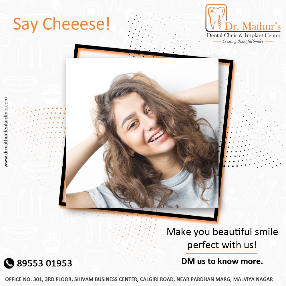 MathurClinic's tweet photo. Yes! Beautiful smiles can be made more attractive and perfect.

DM us to know more!

#BeautifulSmile #PerfectSmile #SmileMakeover #Jaipur #DrMathurs #MalviyaNagar https://t.co/SLjq35r48X