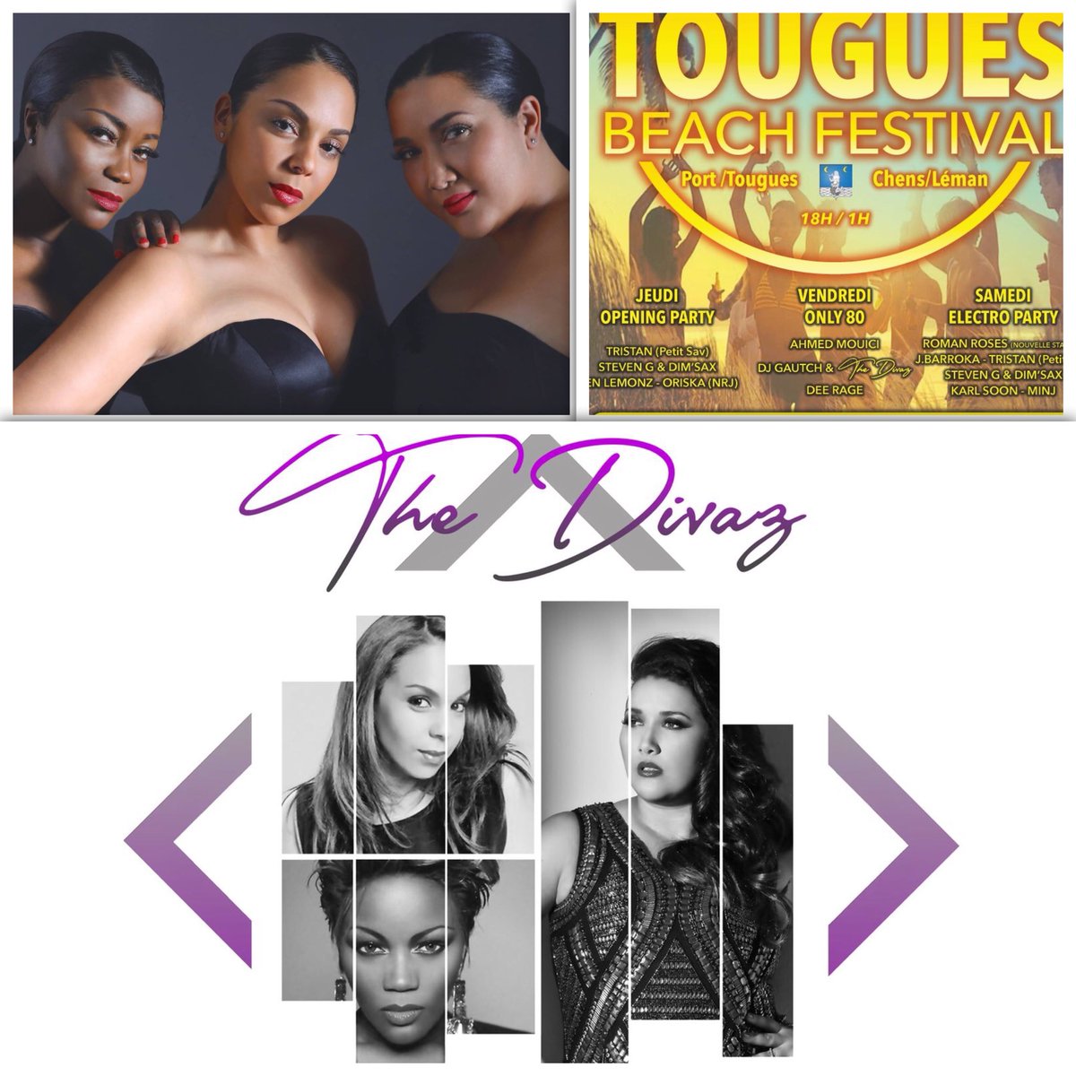 TheDivaz4's tweet photo. Ne manquez pas #concert #festival #touguesbeach #thedivaz #live #26thofjuly https://t.co/pDnVPBx0HV