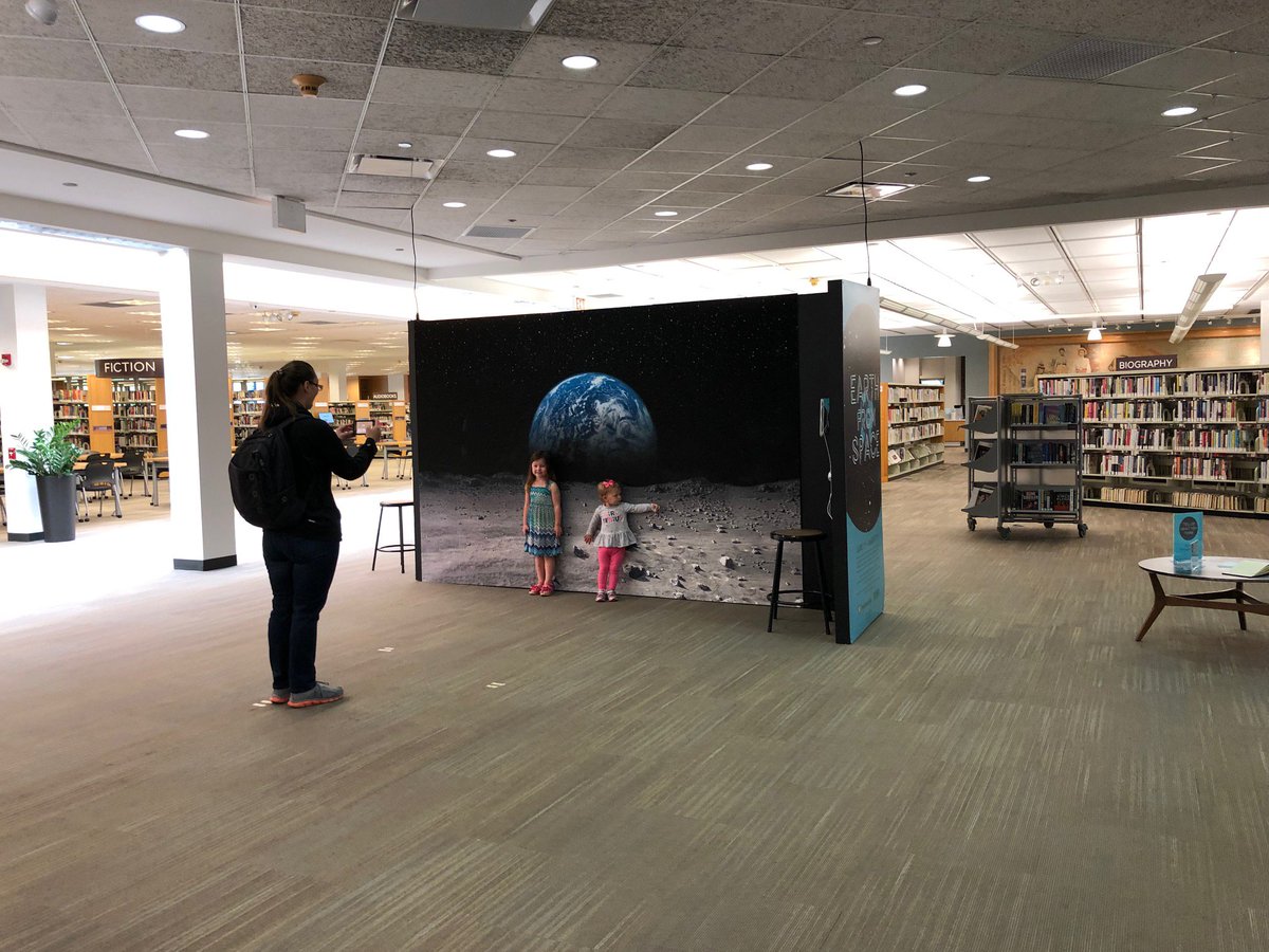 ahml's tweet photo. Visit #EarthfromSpace @ahml now through August 11 on the first floor the library. #Earth from #Space is brought to you courtesy of the #UnitedStatesGeologicalSurvey and the #SmithsonianInstitution #libraryexhibits #arlingtonheights #summerlearning #summerreading #ItsOutThere https://t.co/0kQwcb6gbB