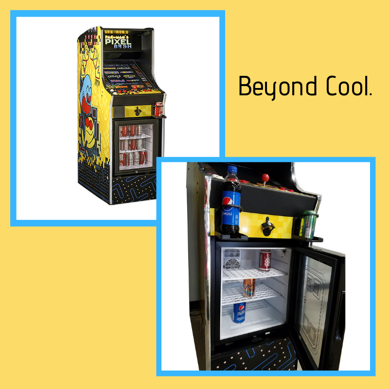 gameroomguys's tweet photo. How cool is this?! A Pac-Man Pixel Bash Chill with a built-in fridge! With 32 games, what more do you need for a fantastic gaming experience? https://t.co/fTnMT8mwSU #pacman #pixelbash #arcade #arcadegames #gameroom #recroom #gameroomguys #gameon #game #gamer #fridge #minifridge https://t.co/dm5GrEeBcR