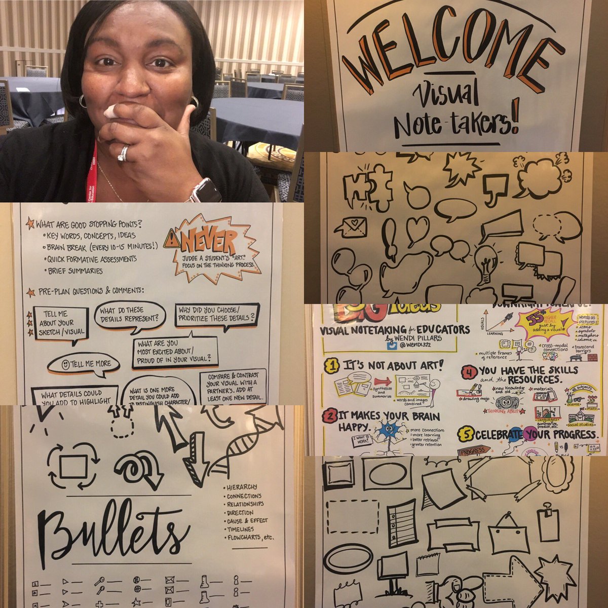 MrsTLCline's tweet image. If you know me, then you know how hard it is to contain my excitement over this class! #visualnotetaking #excitement #msc2019 #proudprinciPAL