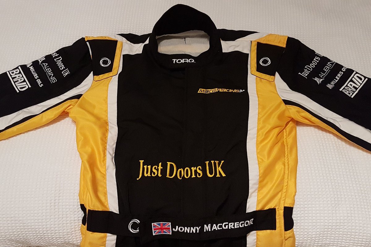 Love the new race suits from @torqracewear - top job. They're the nuts! Sponsored by Just Doors UK, @MillersOilsLtd @BRAIDwheels & Albins