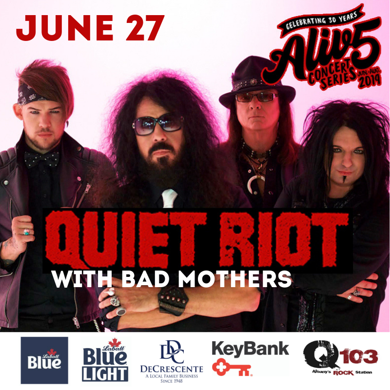 Thursday! <a href="/QUIETRIOT/">QUIET RIOT</a>!!!  presented by <a href="/DeCrescenteDist/">DeCrescente Distributing Company</a>!