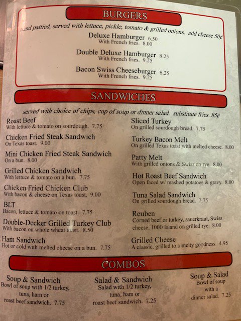 We've been meaning to post our menu for a while, so here you go. You're welcome.😀