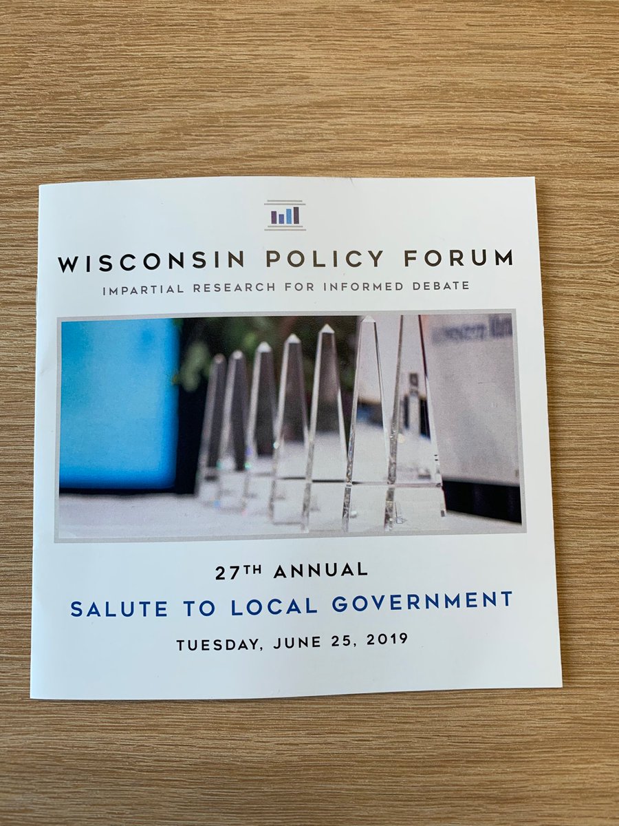 Congratulations to WPF’s Salute to Local Government winners - inspiring innovation and thoughtful public service throughout the state.  <a href="/WisPolicyForum/">Wisconsin Policy Forum</a>