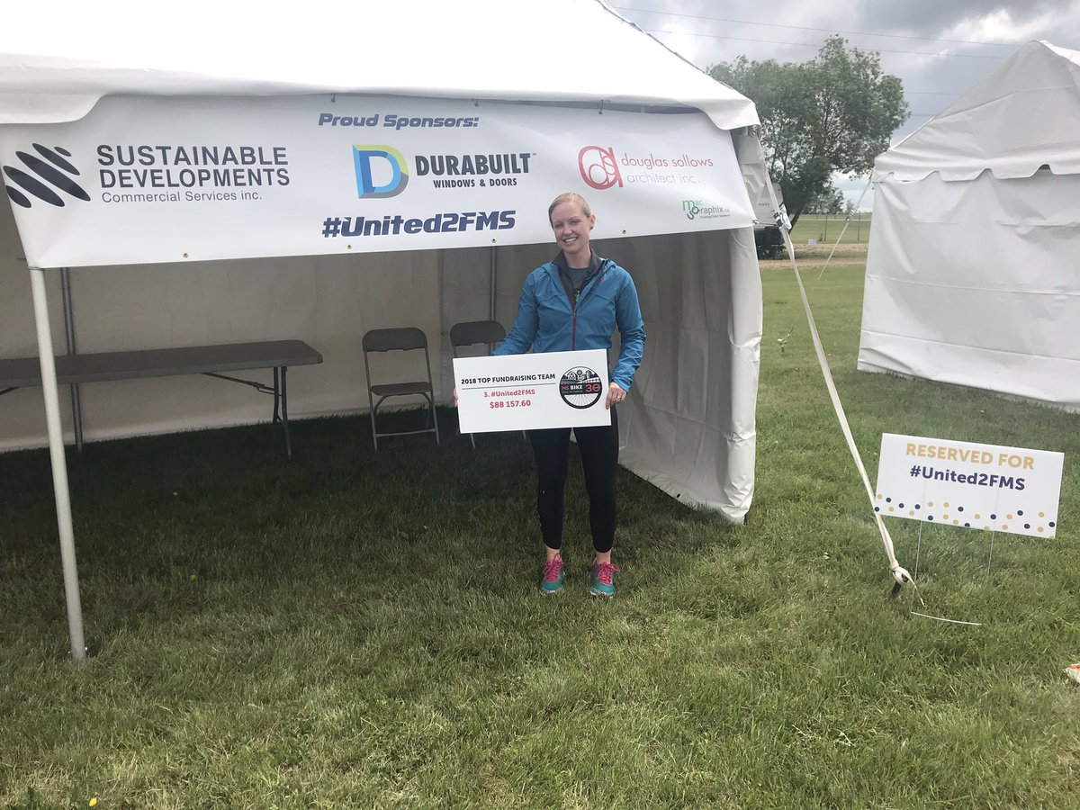 santoro313's tweet photo. I would like to take the opportunity to thank the @MSBikeLedCam for an inspiring event this past wknd. Add. thank you’s for our #United2FMS team sponsors which made our team ride possible: @DSAincYEG @DurabuiltWindow SDC Services @MacGraphix @JasonGregor  @mssocietyABNWT #top10 https://t.co/NknPHmVX2g