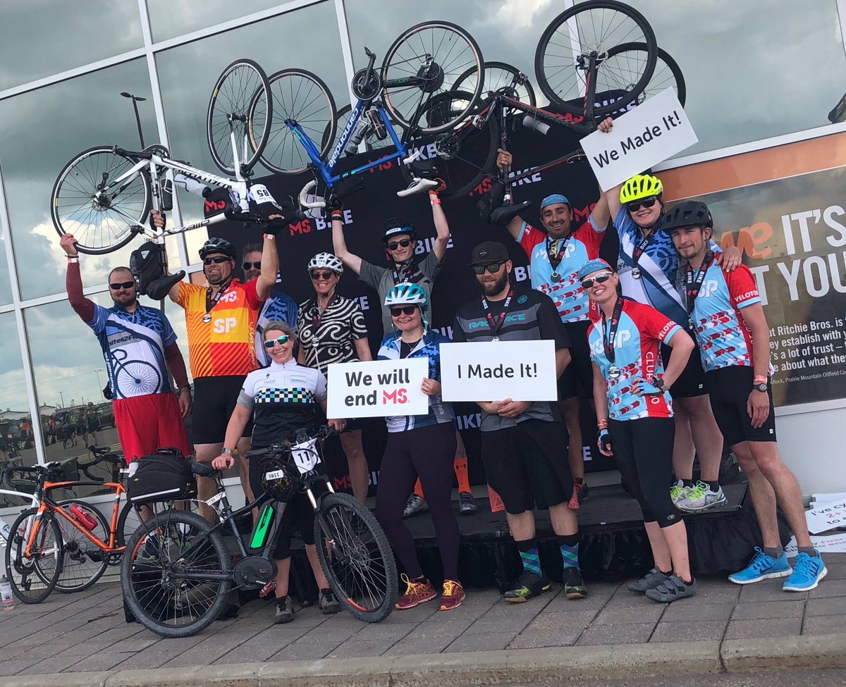santoro313's tweet photo. I would like to take the opportunity to thank the @MSBikeLedCam for an inspiring event this past wknd. Add. thank you’s for our #United2FMS team sponsors which made our team ride possible: @DSAincYEG @DurabuiltWindow SDC Services @MacGraphix @JasonGregor  @mssocietyABNWT #top10 https://t.co/NknPHmVX2g