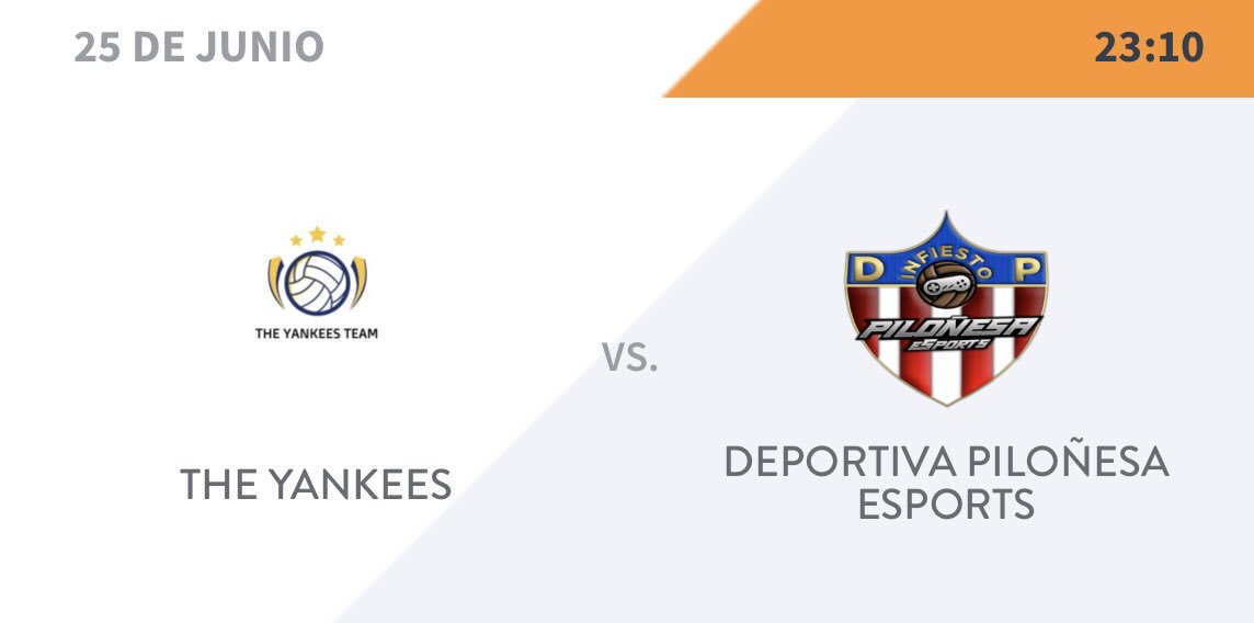 🏆| <a href="/VFOspain_ps/">VFOspain PS</a> 

🆚| <a href="/theyankees/">NY Yankees</a>

⏰| 23:10 🏠 

🔴⚪️ #123Piloñesa #avanti <a href="/InfiestoeSports/">Dxtiva Piloñesa eSports</a>