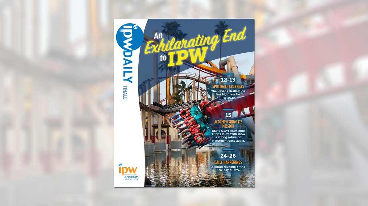 ustravelipw's tweet image. The #ipwdaily Finale Issue is here! From magical moments @Disneyland and @knotts to kicking back @VisitCA style on the one-of-a-kind California Plaza, @Visit_Anaheim welcomed and wowed us at every turn at #ipw19. Relive your favorite memories &amp;gt;&amp;gt; bit.ly/IPWDaily2019Fi…