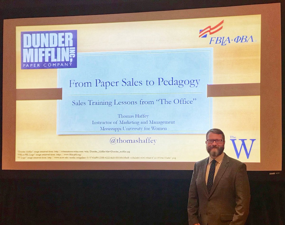 thomashaffey's tweet photo. Had a great opportunity to present my ongoing research on @theofficenbc to a packed house of mostly students at the @PBL_National #NLC19 today in San Antonio.
#MSNLC @MississippiPBL @PBLatMUW @MUWedu https://t.co/Vl000ZUdOD
