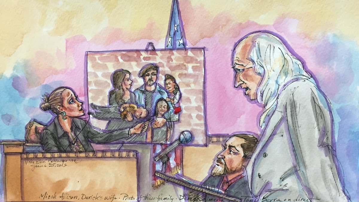 KPIXtv's tweet photo. Today in the #GHOSTSHIPTRIAL Micah Allison, wife of defendant #DerickAlmena, took the stand. Alemena and co-defendant #MaxHarris each face 36 counts of involuntary manslaughter for the deadly fire that killed 36 people.
https://t.co/484V1kJiPs https://t.co/Gr4bg1zB1H