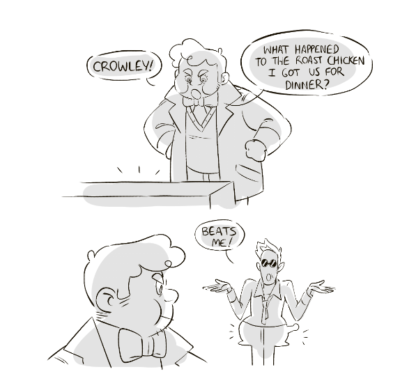 neil gaiman please confirm my headcanon that crowley retains the anatomy of a snake even as a human 