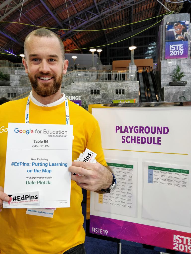 dale_rickardo's tweet photo. So far the #GoogleEdu playground has been the highlight of my #ISTE19 experience. It's like being in the middle of a learning hurricane! And so stoked I was lucky enough to get to present here  too! #FDRrocks https://t.co/72ba9ukSM1