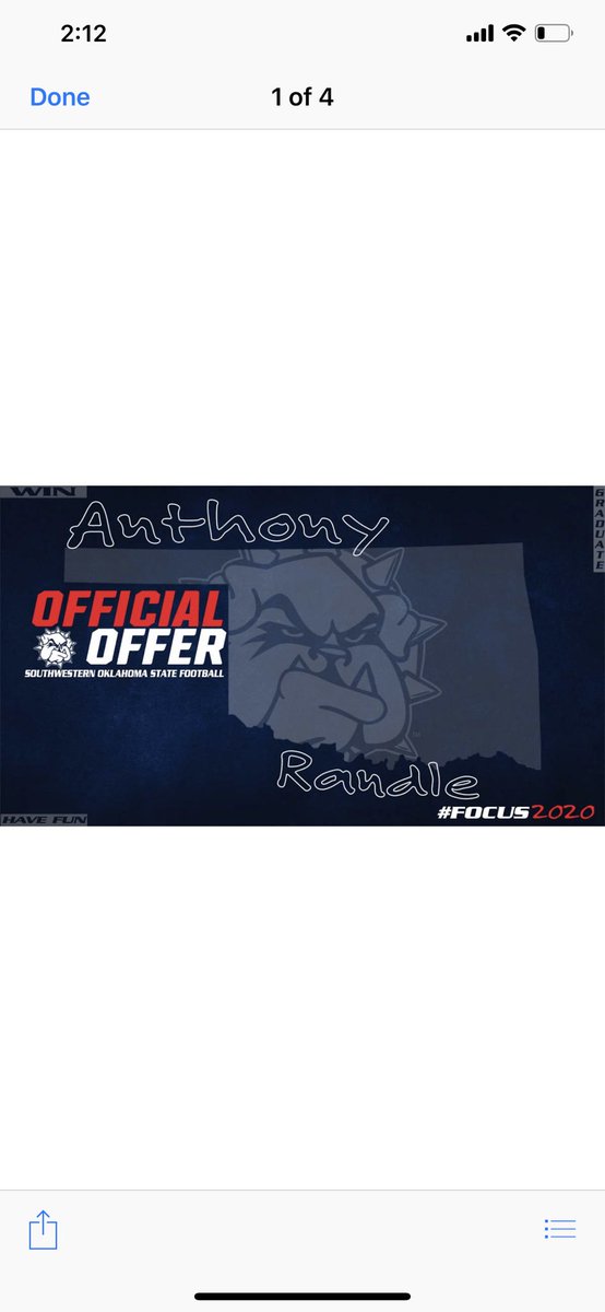 AnthonyRandle19's tweet photo. Blessed to receive an offer from @SWOSUFootball #spottheball https://t.co/BYVDxJKrXv