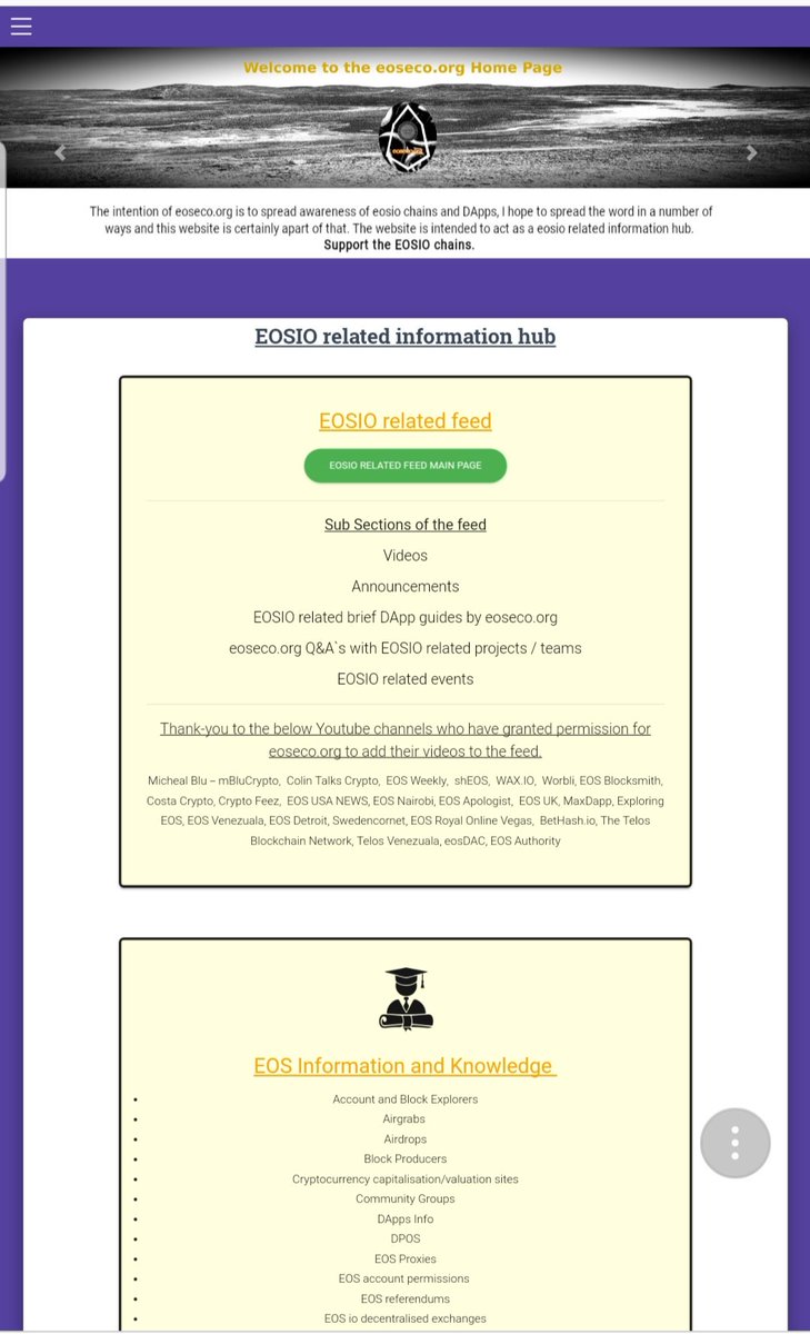 eos_eco's tweet photo. https://t.co/Rfie21dLQr eosio related information hub lots of updates. https://t.co/q6809gIvxr