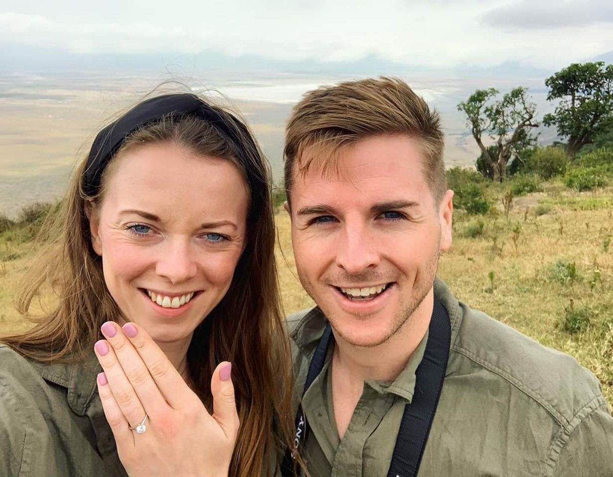 KingsrugbyUK's tweet photo. Many congratulations to our erstwhile Austin Healey-esque scrum-half/ winger @JonnyBell91 who has put a ๐ on the finger of @Beth_Ashurst in Tanzania. Delighted for you both, now we're off ๐ shopping ๐๐พ๐ฅ #weddingbells #getmetothechurch #confetti #loveawedding @Wests_Warriors https://t.co/7J9wwKrixv
