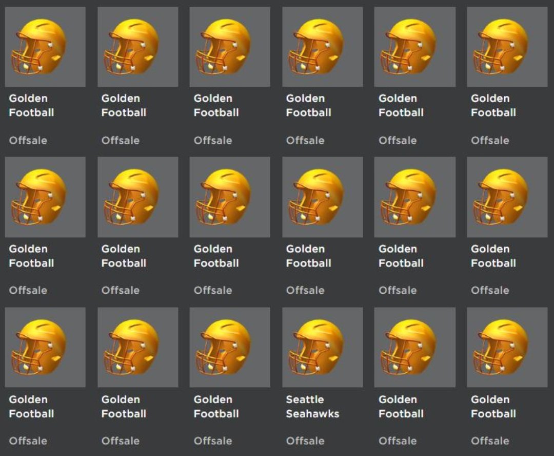 Golden Football Helmet Roblox