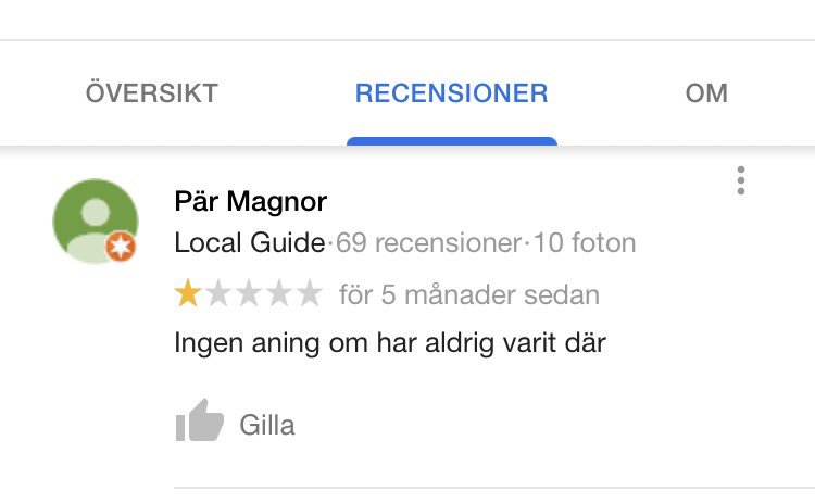 annispannis0's tweet photo. Viktig recension av Pär https://t.co/1bL5ws1kYV