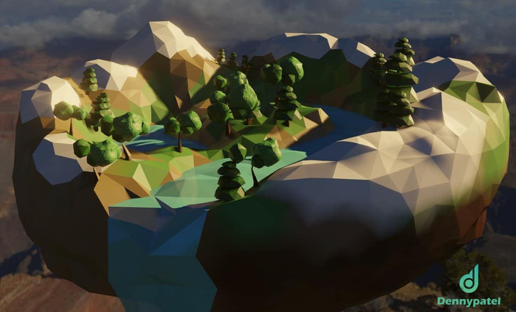DigDenny007's tweet photo. Simple island in lowpoly techniques 
Rendering and modelling 
Software :- blender 3D

#3dartist #blender #blender3d #3dmodel #3dmodeling #3d#3drender #3dart #3dartwork #render #illustration#3dillustration #lowpoly #lowpolyart #lowpoly3d#polygonrunway #blender28 #talespin #disney https://t.co/Rs37fplOz3
