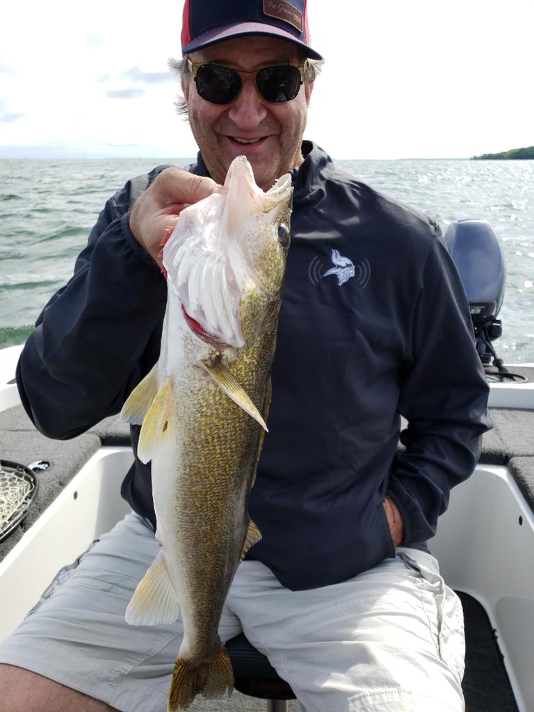 Truth in advertising. My daughter caught this 27 inch beauty on a nightcrawler on Leech Lake but passed it on for the picture. #Leisureoutdoor <a href="/ChaseontheLake/">Chase on the Lake</a>