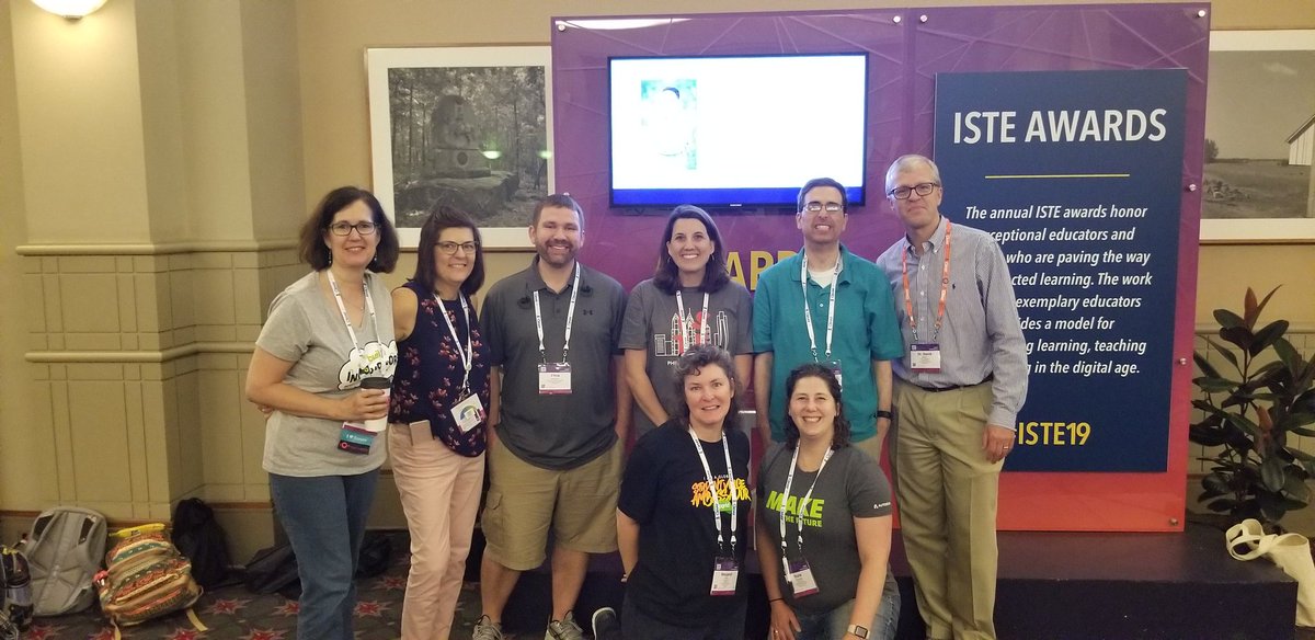 PSDCrawleyLk's tweet photo. #ISTE2019 #PennridgeProud My awesome colleagues! We are ready to learn! @lorrie410 @MattPSDRELA  @PSD_SuptDBolton @ReichertE1122 @TechVolak2 https://t.co/CUAnJz5Q3S