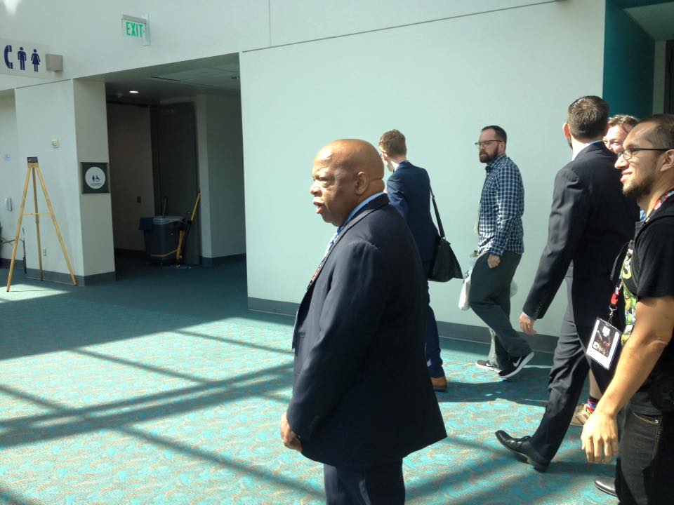 And so it was that Congressman John Lewis led us in that march at Comic Con.  /9