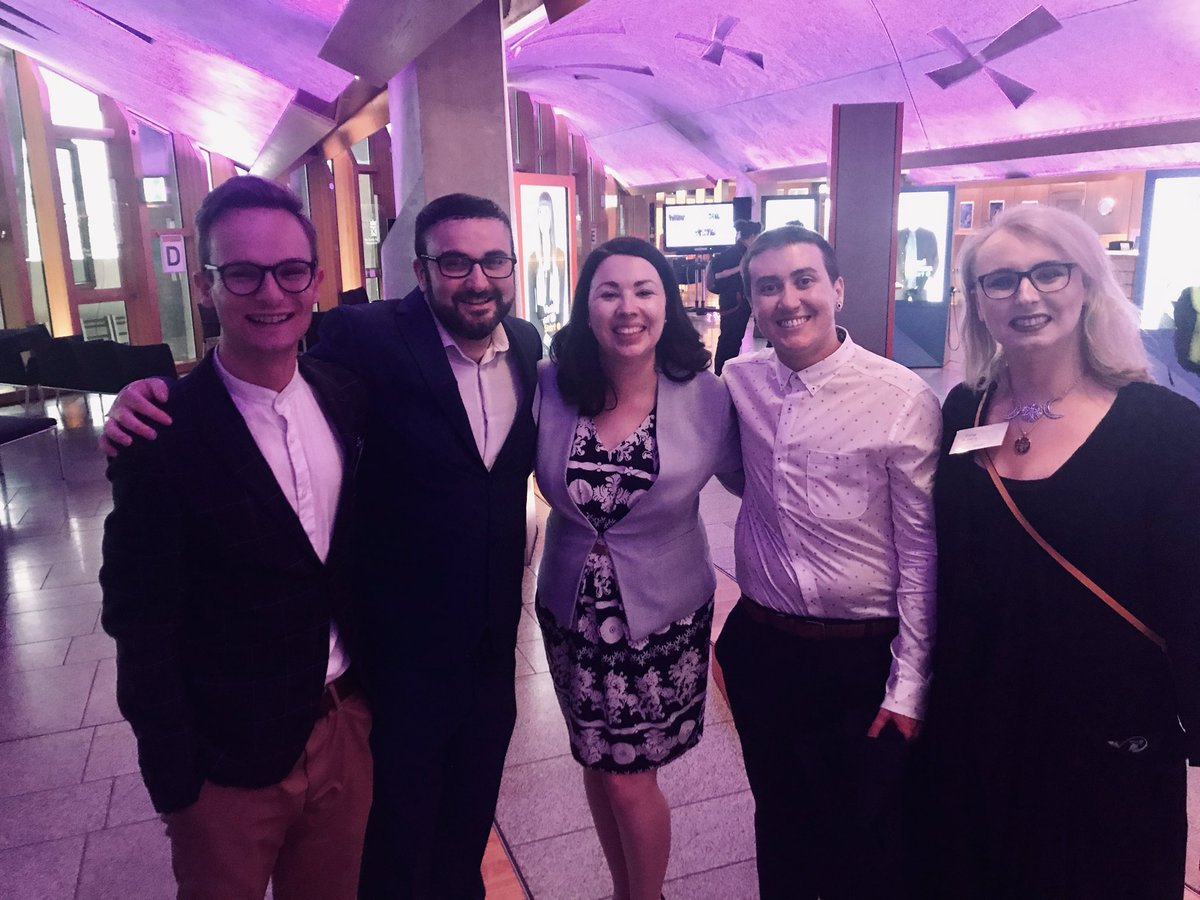 MonicaLennon7's tweet photo. Wonderful to catch up with friends and make new ones at the @LGBTIScotland reception in the Scottish Parliament tonight. Great speeches, including from @kezdugdale @AnnieWellsMSP @patrickharvie @S_A_Somerville @agcolehamilton and Tim Hopkins. #50YearsScotland https://t.co/3tlEHxr6Ul