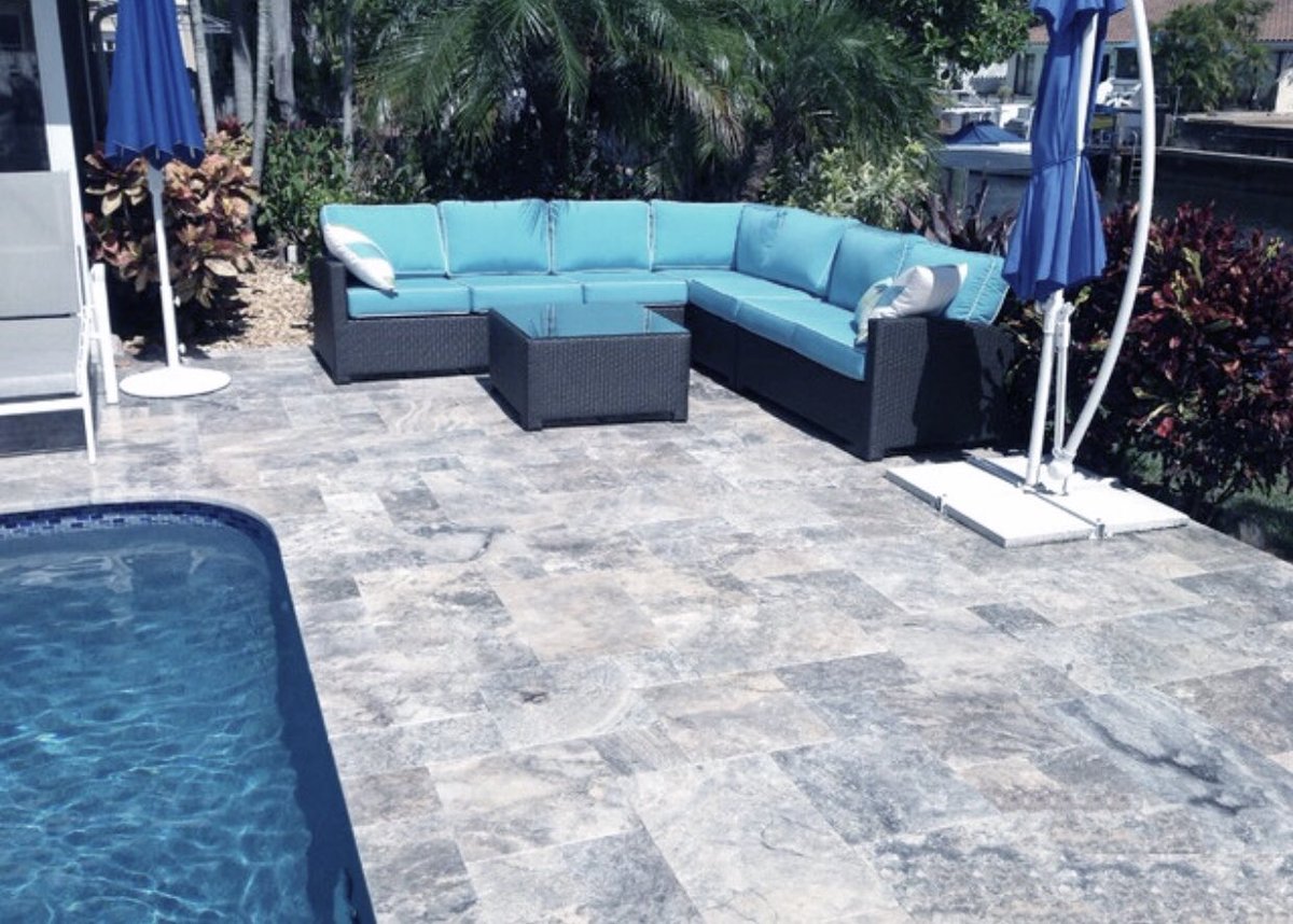 NaturalStoneUS's tweet photo. Silver Travertine Pavers
#travertinepavers #greypaverstone #silvertiles #bayareayelp #bayarepavers #siliconvalleyrealestate #tileshop #paverpatio #pavers #travertinetiles #marblepavers #poolcopings #interiordesigninspo #bayareadesign #outdoorliving #stonesupplier https://t.co/IUi2NtoYTc
