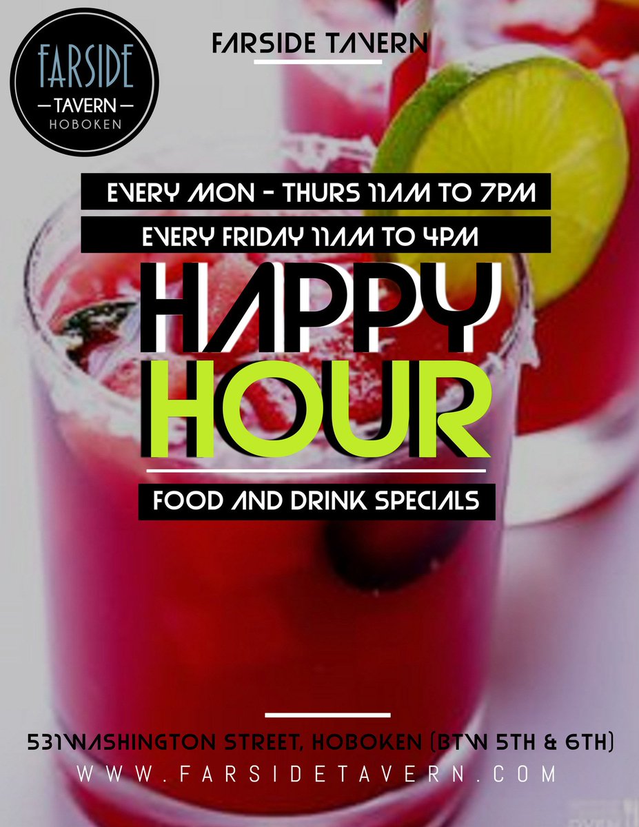 FarsideTavern's tweet photo. Best Happy Hour in Town!!!!  
Come enjoy the day @FARSIDETAVERN from 11AM to 7PM.  
We have board games, GIANT UNO, video games, trivia, darts &amp; an outdoor back patio. https://t.co/rDWpBDAexg