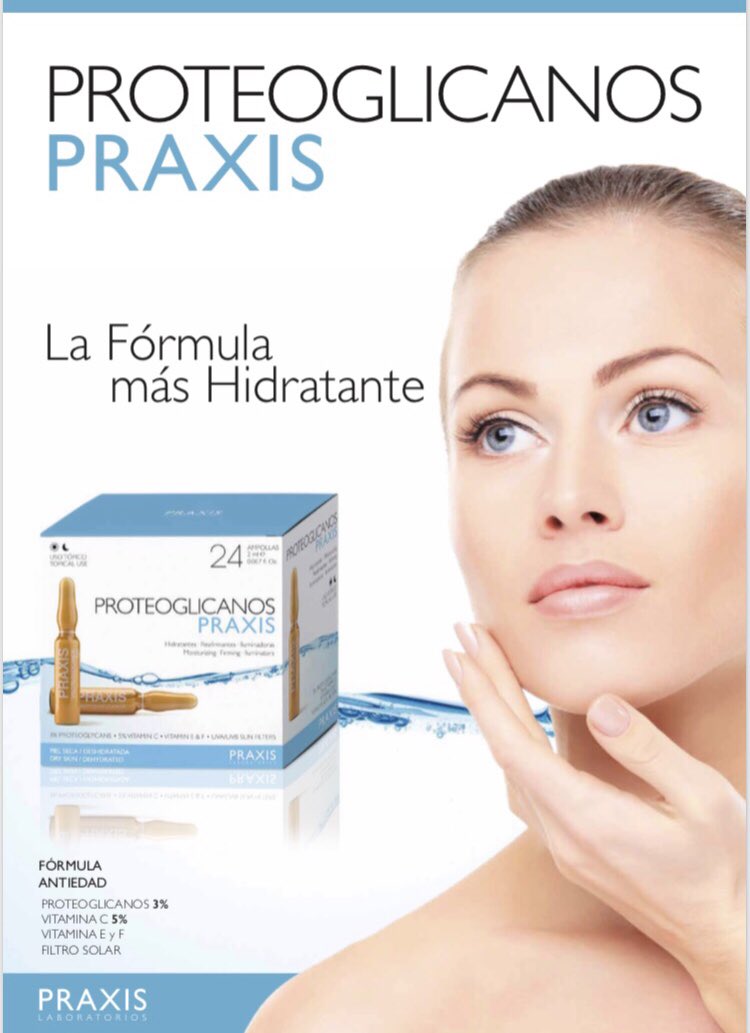 PraxisCosmetica's tweet photo. Te presentamos nuestra nueva imagen, Proteoglicanos Praxis, la fórmula más hidratante ya está disponible en todas las farmacias #proteoglicanos #proteoglicanospraxis #laformulamashidratante #hidratan #iluminan #reparan pruébalas ! https://t.co/P6Kf6ZWS1e