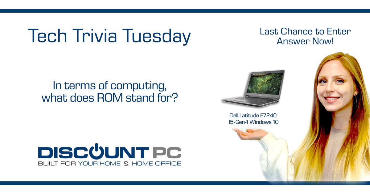 qualityusedpc's tweet image. It&apos;s the last chance to enter to win a @Dell #E7240 #Latitude with @Windows 10. Comment the answer now! #techtriviatuesday #entertowin #freelaptop #commenttoenter #usedlaptop #qualityrefurbished
