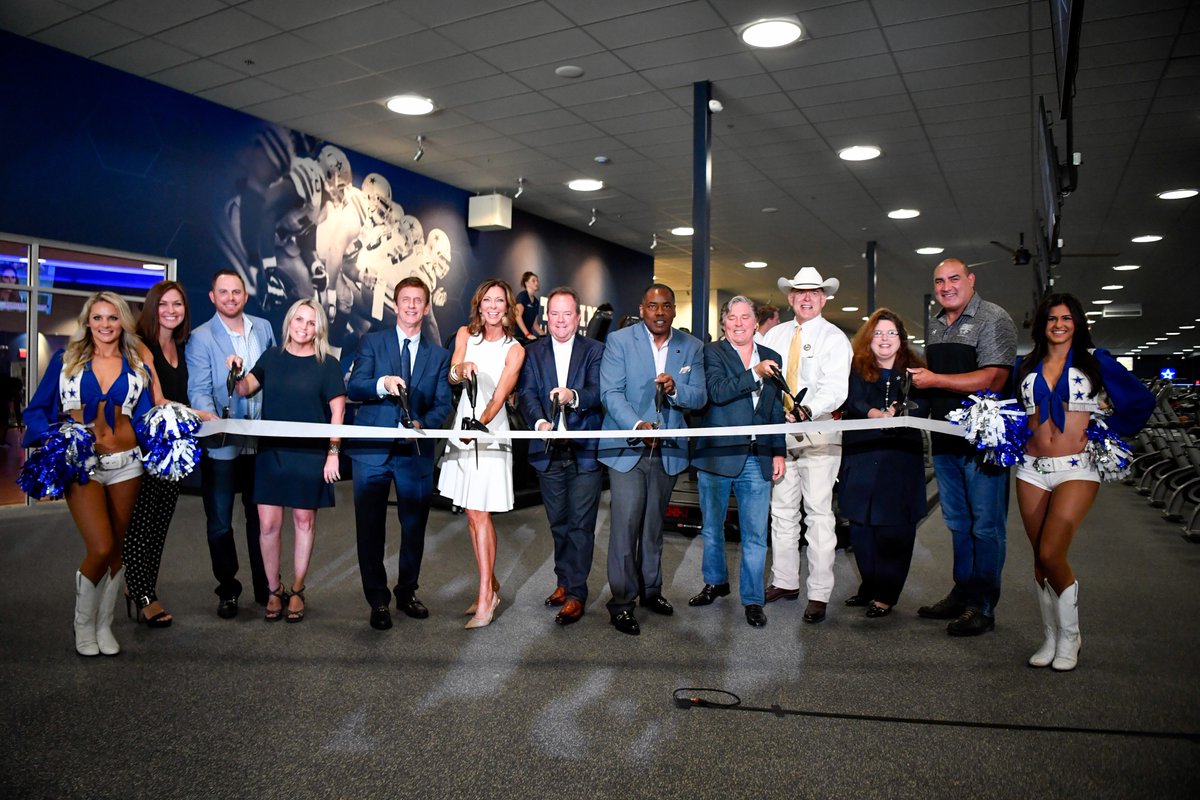 CowboysFit's tweet photo. Cowboys Fit Plano is officially OPEN! Thank you to everyone who made today's ribbon cutting so great. Come #GetGameDayReady at #CowboysFitPlano 💪 https://t.co/P2lTB34p8q