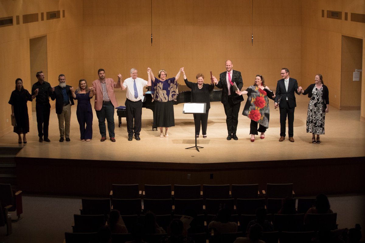 Spotlight_Opera's tweet photo. We had such fun at our Welcome Concert! Instead of the usual "Death by Aria", our faculty serenades the students. #spotlight2019 https://t.co/SZWnrgCq6W