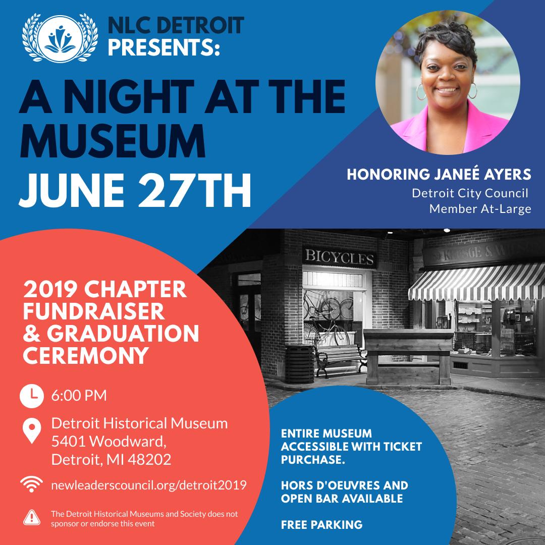 NLC_Detroit's tweet photo. NLC Detroit is excited to announce we will be honoring Janee' Ayers, Detroit City Council Member At-Large during our 2019 Chapter Fundraiser and Graduation Ceremony Thursday, June 27 at the Detroit Historical Museum.

To purchase tickets, visit https://t.co/pBYXKCuI0H https://t.co/qKf4866aNp