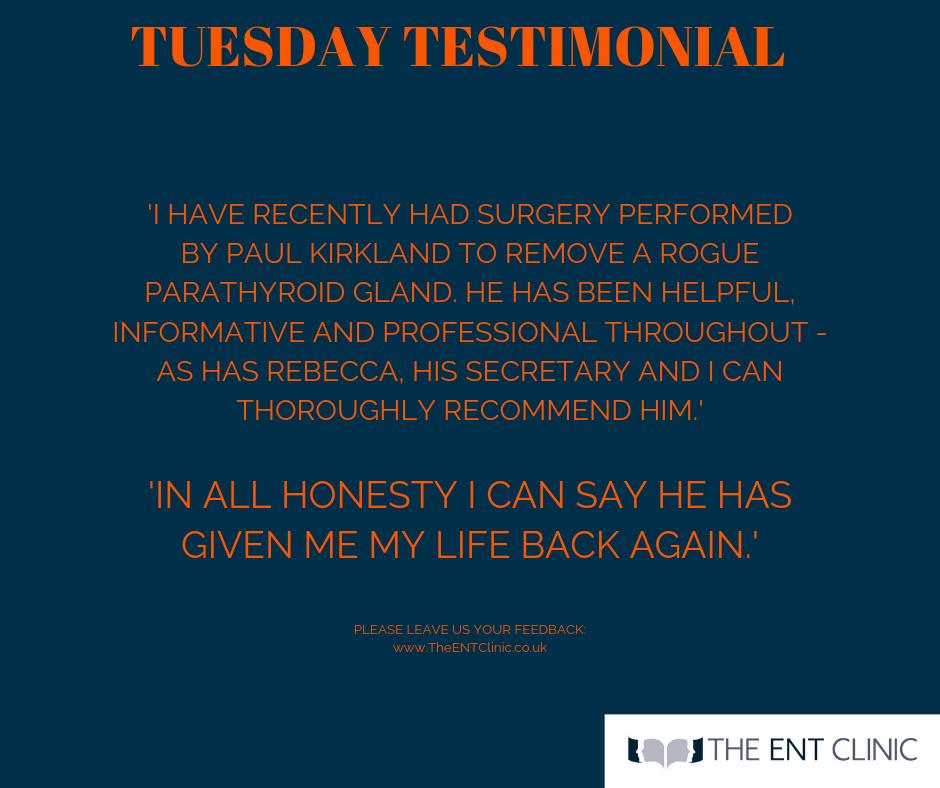 Thank you for this testimonial - feedback is so important to us as we strive to provide the best service.

If you've seen us in clinic or have had recent surgery, we would love to hear from you:
theentclinic.co.uk/testimonials/

#feedback #ENT #parathyroidsurgery #Eastbourne #Hastings