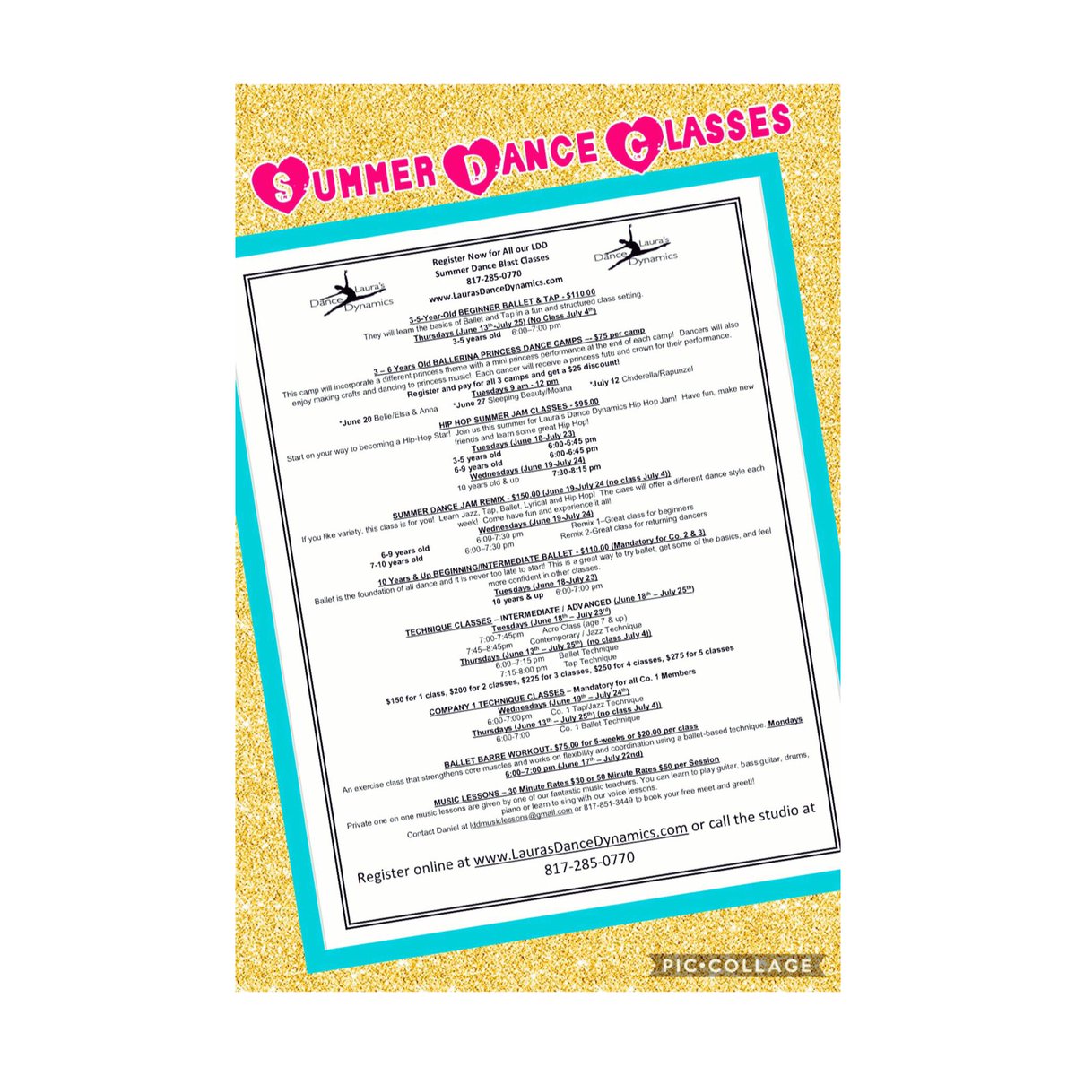 DanceAtLDD's tweet photo. We are still taking registration for our 2019 Summer Dance Blast! Register today! ☀️ https://t.co/9n8tsyBSls