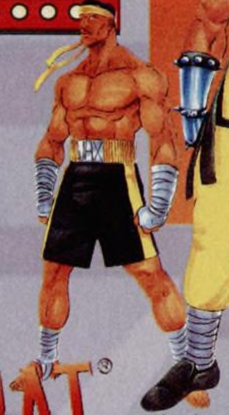 Original designs for Jax included a kickboxer and him wearing a yellow outfit with metal hands that clanged on impact. Yellow outfit Jax went as far as being filmed against the blue screen, but the outfit was soon discarded.Sidenote: He split the yellow pants doing a high kick.