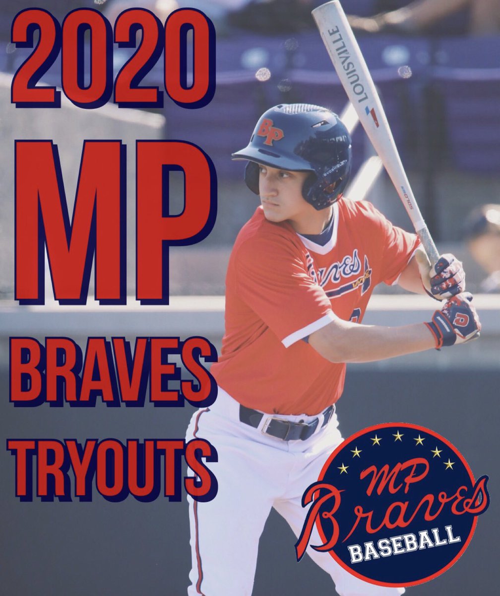 MP_Braves's tweet photo. 2020 season tryout registration for 15U and 16U teams is now available. Register today! Link in bio for more information #MPBraves https://t.co/r9e8MEMUlS