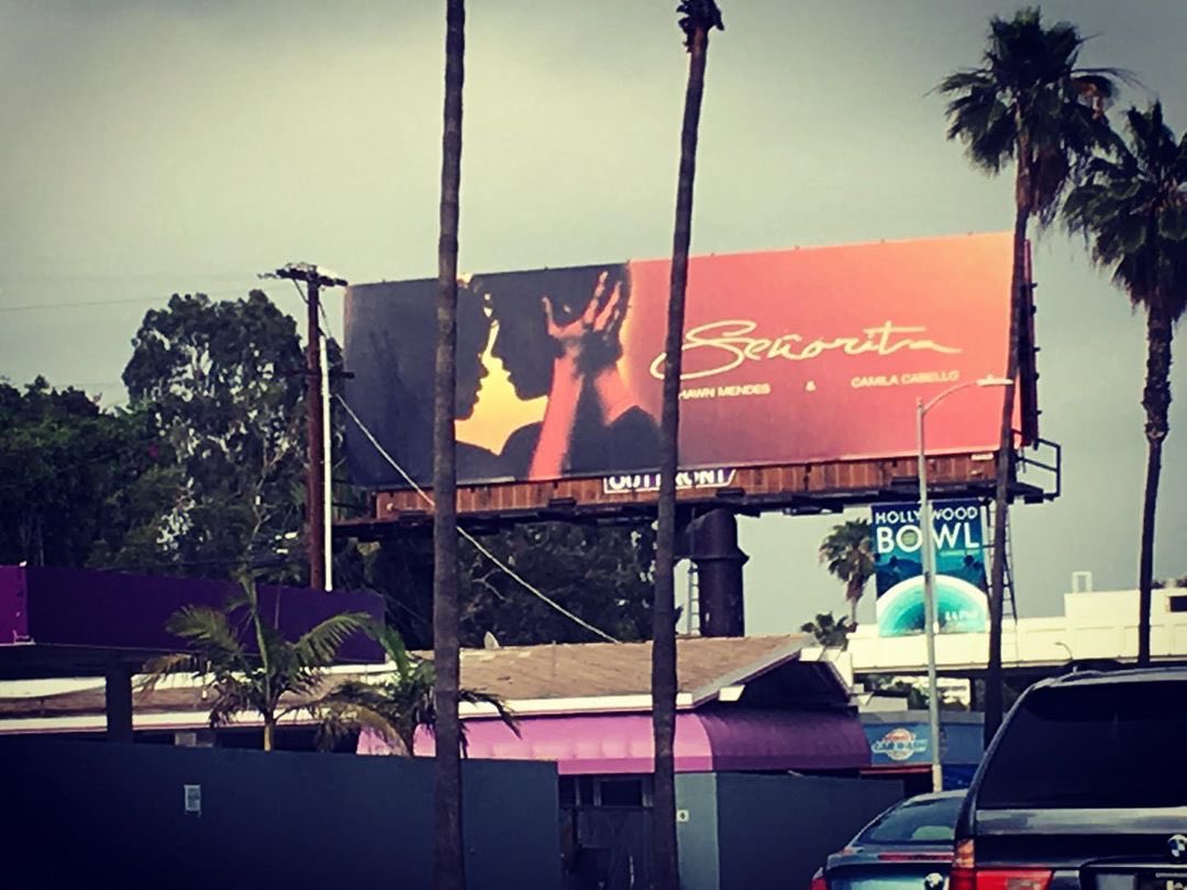 Señorita billboard on Hollywood Boulevard, Los Angeles (via tatianavansauter’s post on Instagram)