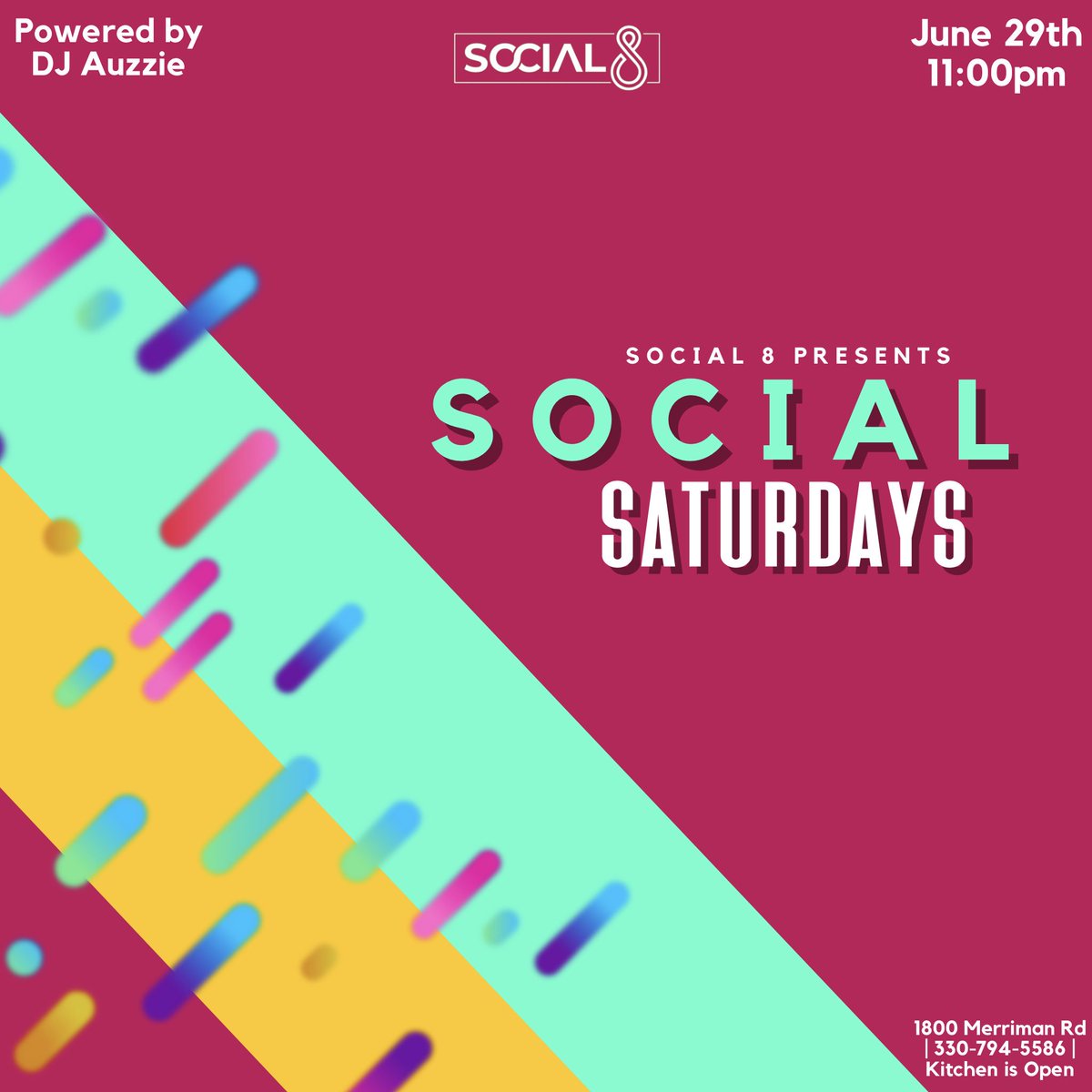 AkronSocial8's tweet photo. You know how we do on Saturdays! Come kick it with us this weekend for Social Saturdays.
_____
DJ Auzzie providing the sounds
_____
#Social8 #Social8Akron #Akron #Cleveland #Canton #SocialLife #thisisakron #AkronProud #AkronFoodie #socialize #network https://t.co/KoFAt57wUj