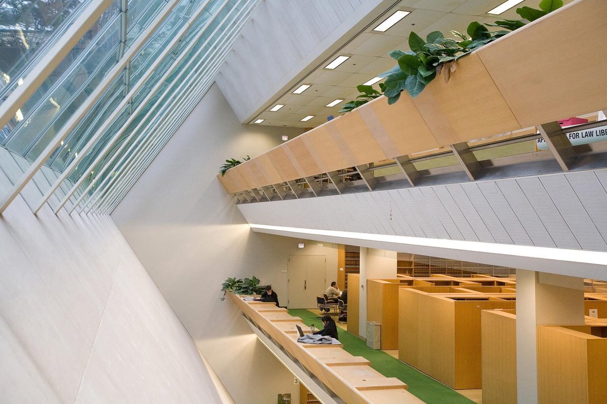 A few aerial photos and an interior shot from this article “The Law School Goes Under,” which gives an incredibly detailed account of the history and construction of the Law Library Addition:  https://heritage.umich.edu/stories/the-law-school-goes-under/