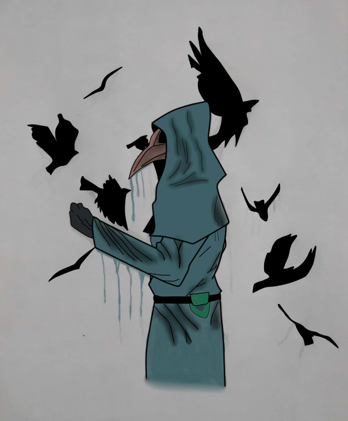 COLEÇÃO DE DESENHOS - PLAGUE DOCTOR (MÉDICO DA PESTE BUBÔNICA)